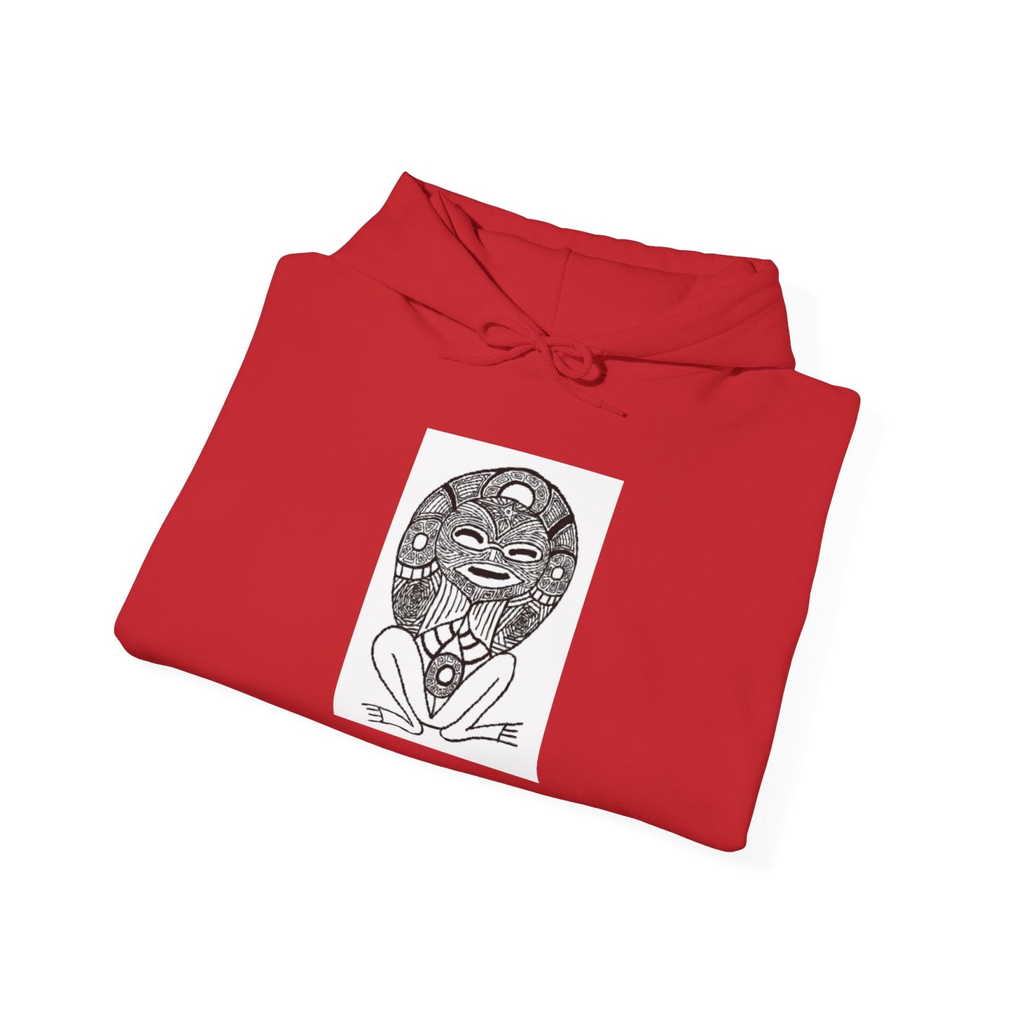 Taino Tribal Mask Hoodie - Indigenous Caribbean Art Sweatshirt