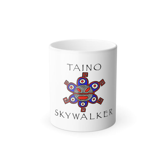 Taino Skywalker Color Morphing Mug | Unique Black Handle Coffee Cup for Star Wars Fans, Gift for Birthdays, Holidays, and Collectors
