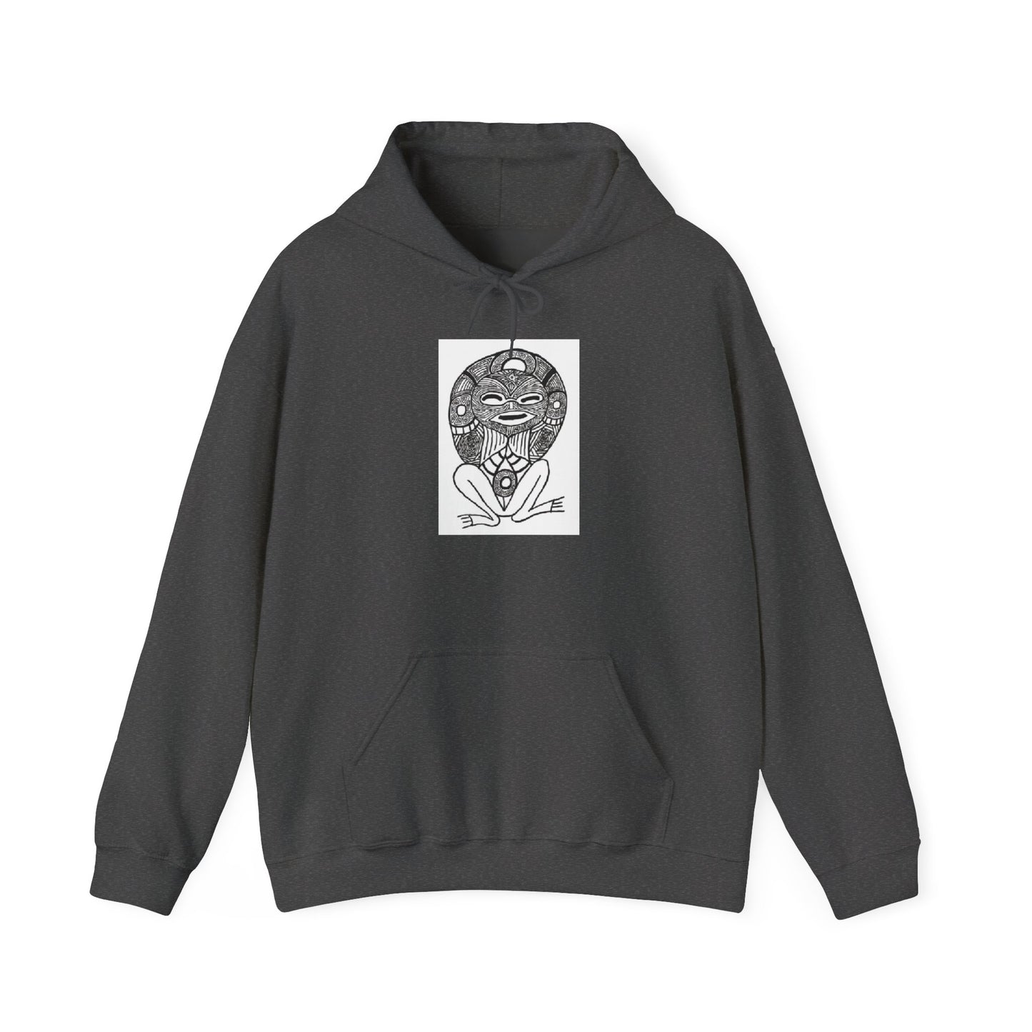 Taino Tribal Mask Hoodie - Indigenous Caribbean Art Sweatshirt