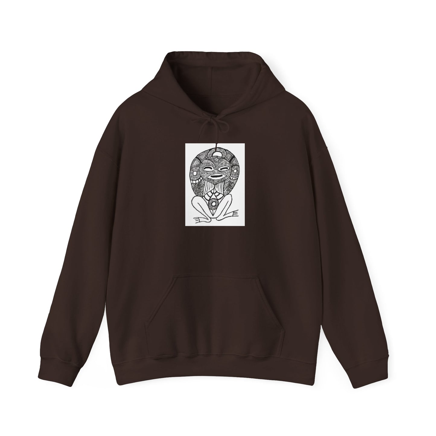 Taino Tribal Mask Hoodie - Indigenous Caribbean Art Sweatshirt