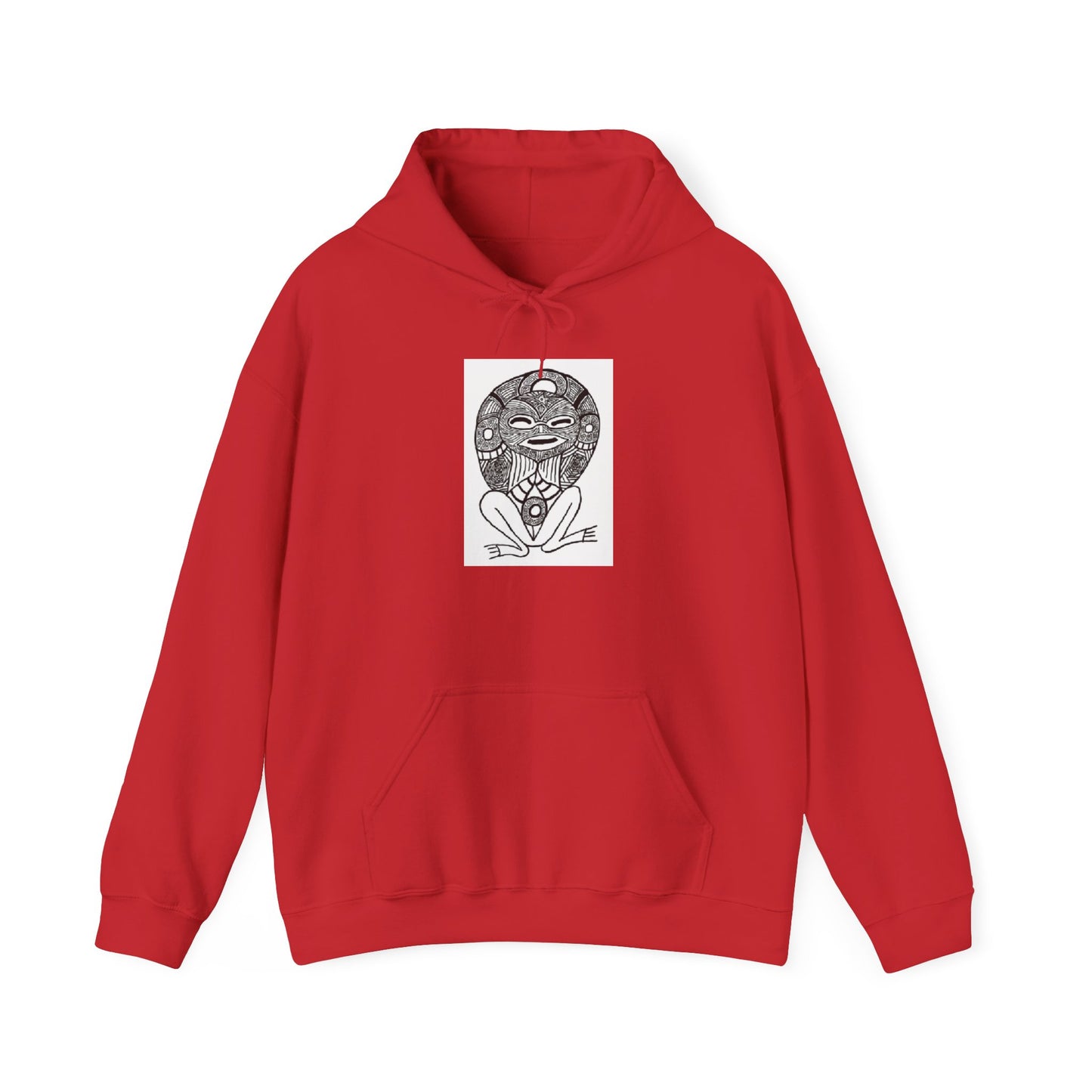 Taino Tribal Mask Hoodie - Indigenous Caribbean Art Sweatshirt