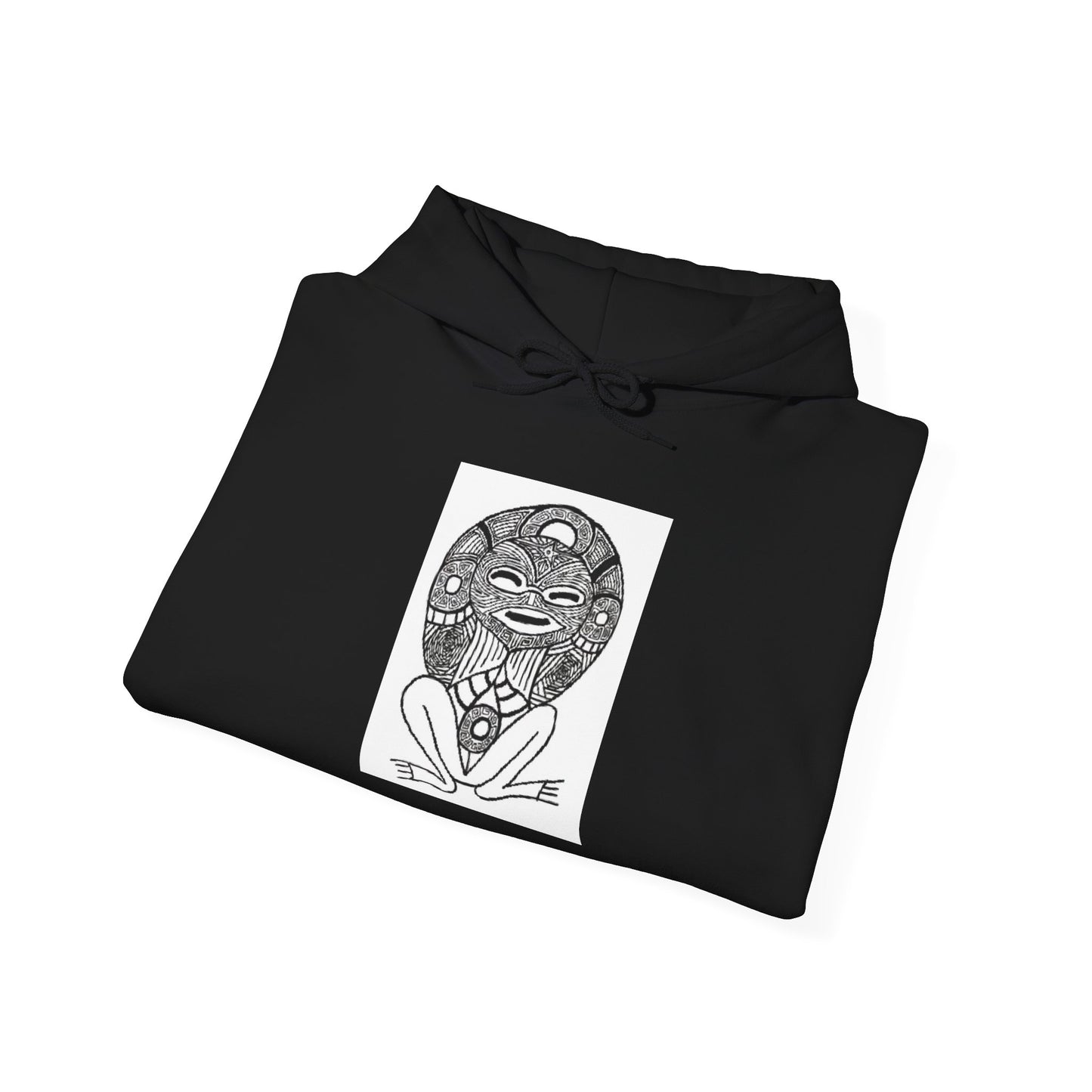 Taino Tribal Mask Hoodie - Indigenous Caribbean Art Sweatshirt