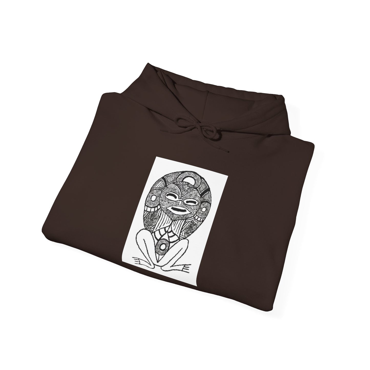 Taino Tribal Mask Hoodie - Indigenous Caribbean Art Sweatshirt