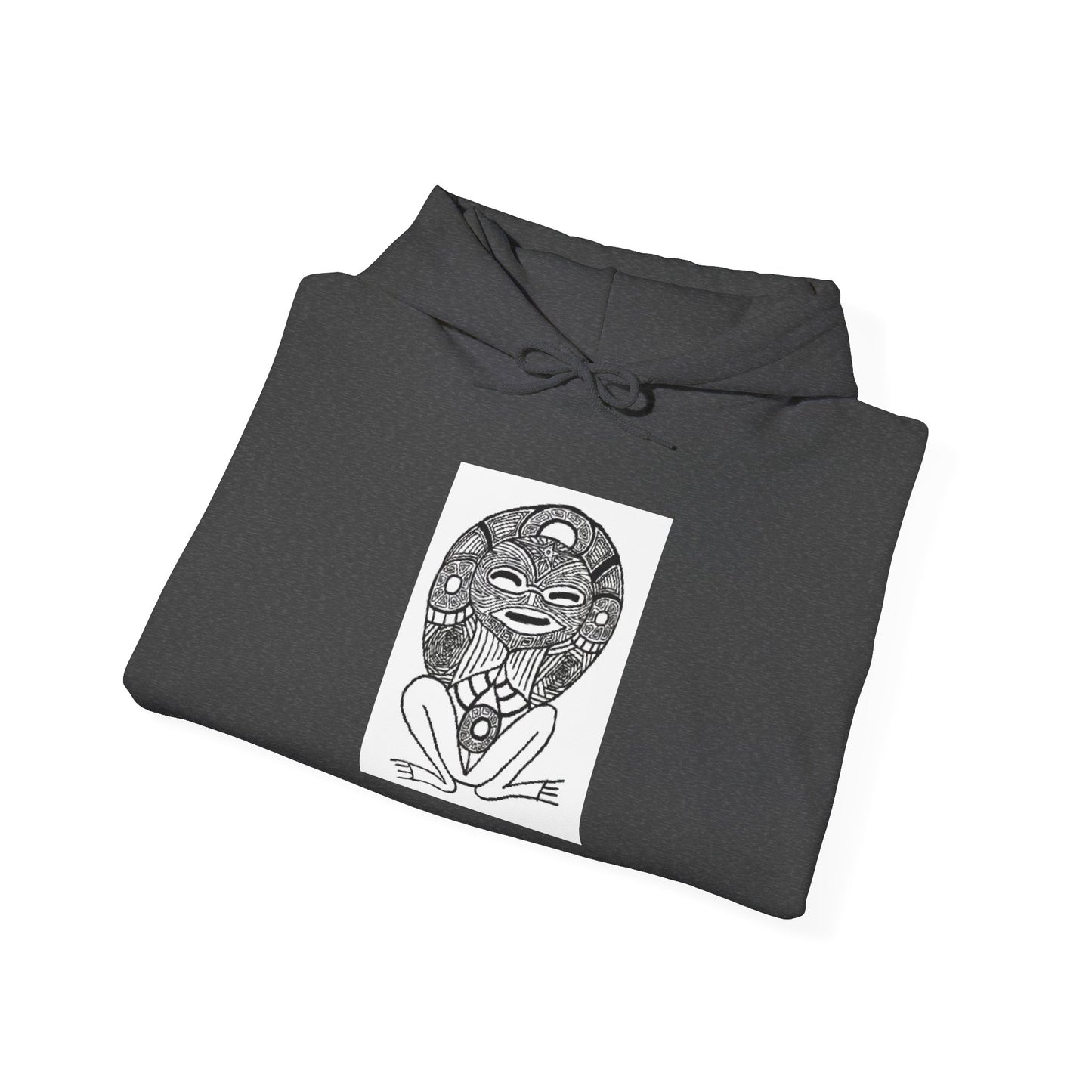 Taino Tribal Mask Hoodie - Indigenous Caribbean Art Sweatshirt